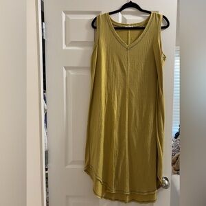 Mystree Asymmetrical Women’s Sleeveless Dress in Mustard